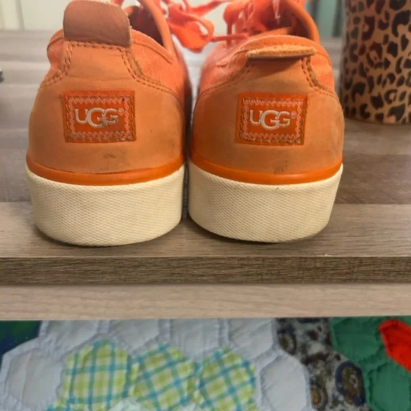 UGG Orange and Cream Sneakers - Picture 3 of 6